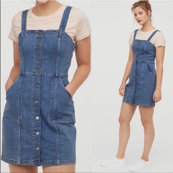 Divided by H&M stretch denim button up mini dress - Picture 2 of 9